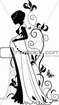 Silhouette of pregnant woman