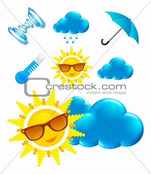 Sun Glasses weather icons 