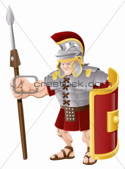 Strong Roman Soldier Illustration