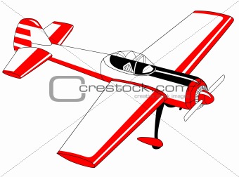 plane drawing on white background, vector illustration