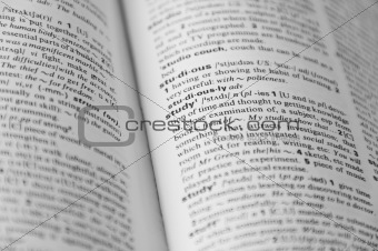 Dictionary page with word in focus