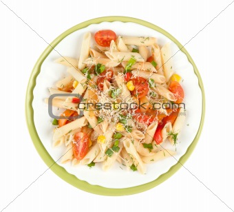 Pasta penne with vegetables