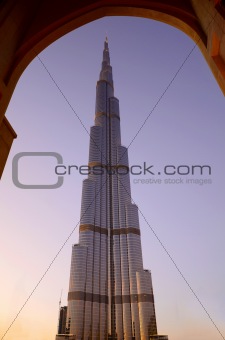 Burj Khalifa at sunset, Dubai