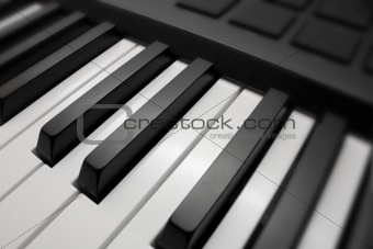 black & white piano keys 