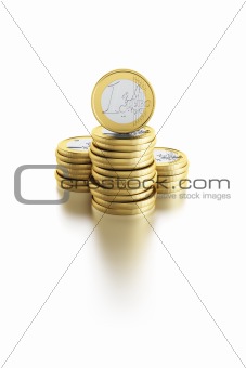 stack of euro coins 
