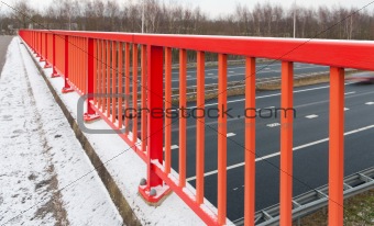 red handrail