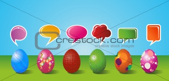 Social media painted Easter egg set