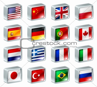 Flag icons buttons
