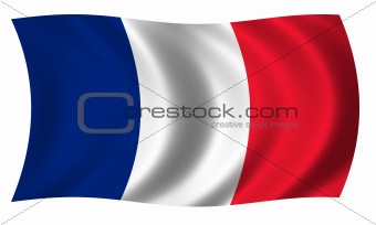 Flag of France in waves