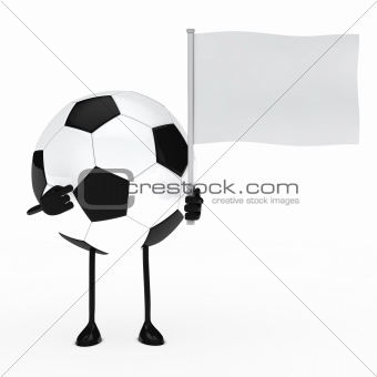 football figure hold flag