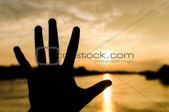 silhouette hand