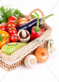 fresh vegetables with leaves