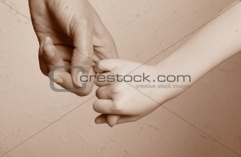 Hand together love family sign
