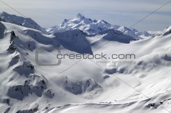 Caucasus Mountains. View from mount Elbrus.