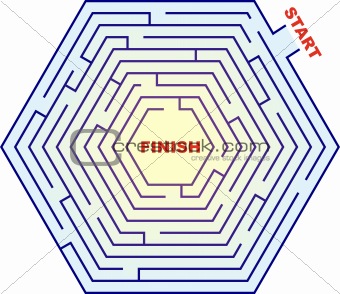 Hexagonal Maze - Labyrinth