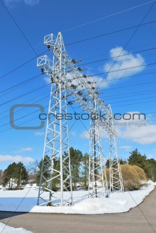 Transmission lines pylons
