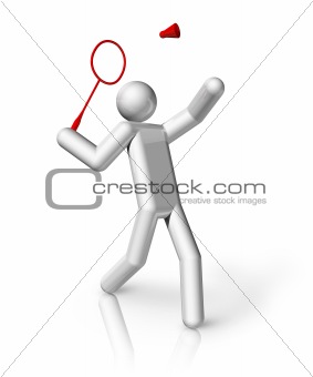 Badminton 3D symbol