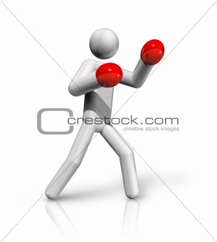 Boxing 3D symbol