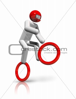 Cycling BMX 3D symbol