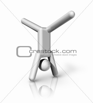 Gymnastics Artistic 3D symbol