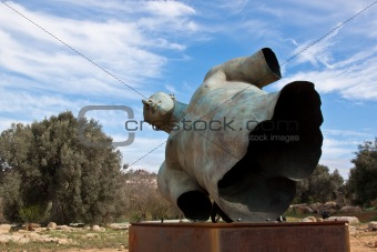 The statue in the archeological area of Agrigento
