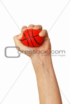 Hands squeezing ball toy