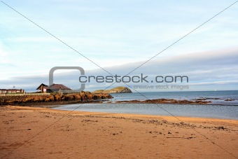 The beach in North Berwick in Scotland 