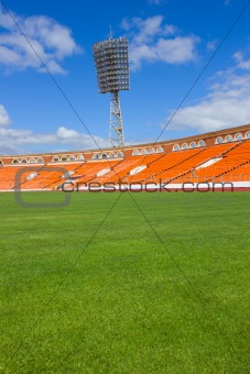 football field with lamp