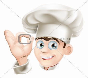 Smiling cartoon chef