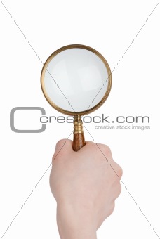 Magnifier in hand