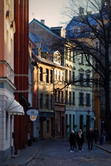 Riga's medieval street