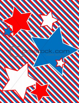 EPS8 Vector Patriotic Star Background with Stripes