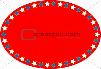 EPS8 Vector Red White Blue Oval Star Background