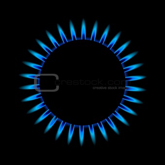 gas flame from above