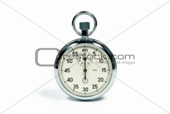 The stopwatch on the white