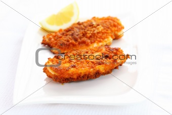 Fried chicken schnitzel