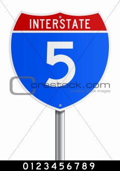 Editable Interstate sign