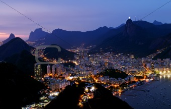 Night view of Botafogo. Rio de Janeiro