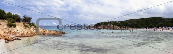 Panoramic view of Beach of Prince in Emerald Coast Sardinia
