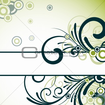 text frame with floral design