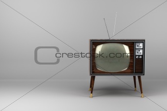 Wood Veneer Vintage TV