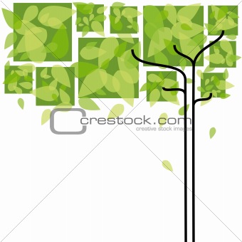 Abstract green tree