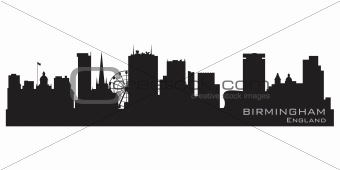 Birmingham, England skyline. Detailed vector silhouette