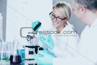 scientist in chemical lab