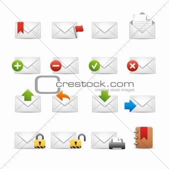 e-mail Icons - Set 2 of 3 // Soft Series