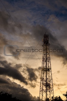 Communications Tower and sky