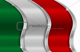 Italy Metal Flag