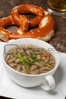 bavarian liver pasta soup 