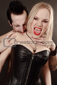 Female vampire bitten by male