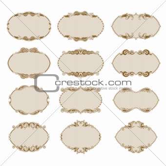 Set of ornate vector frames